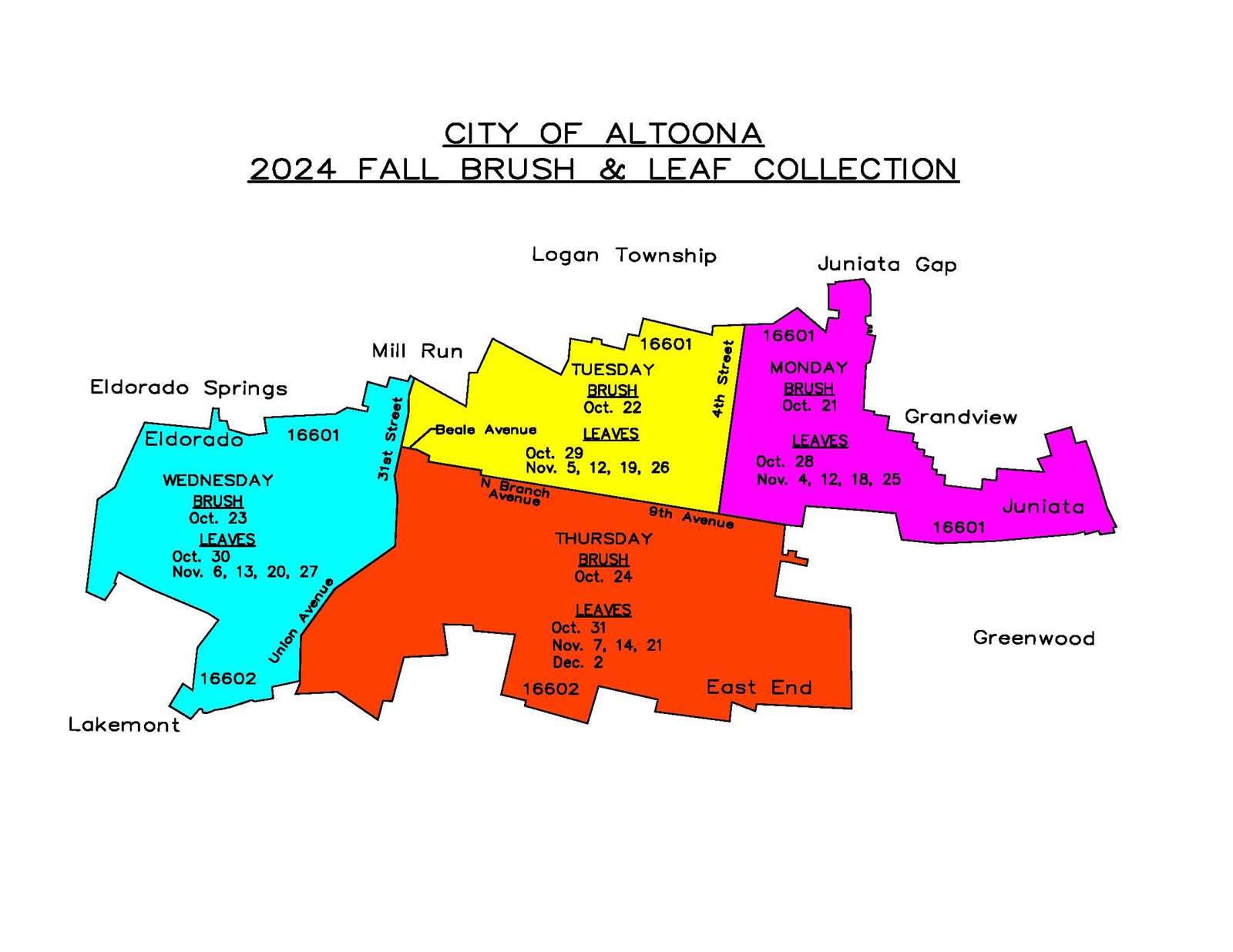 Leaf collection map